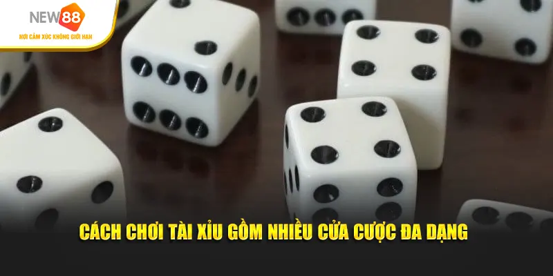 Cách chơi tài xỉu gồm nhiều cửa cược đa dạng